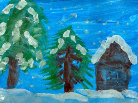 Работа творческой мастерской «Рисуем зиму».
